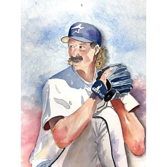 Original Randy Johnson Watercolor Painting Signed Realism Artwork Not Framed - Picture 8 of 12